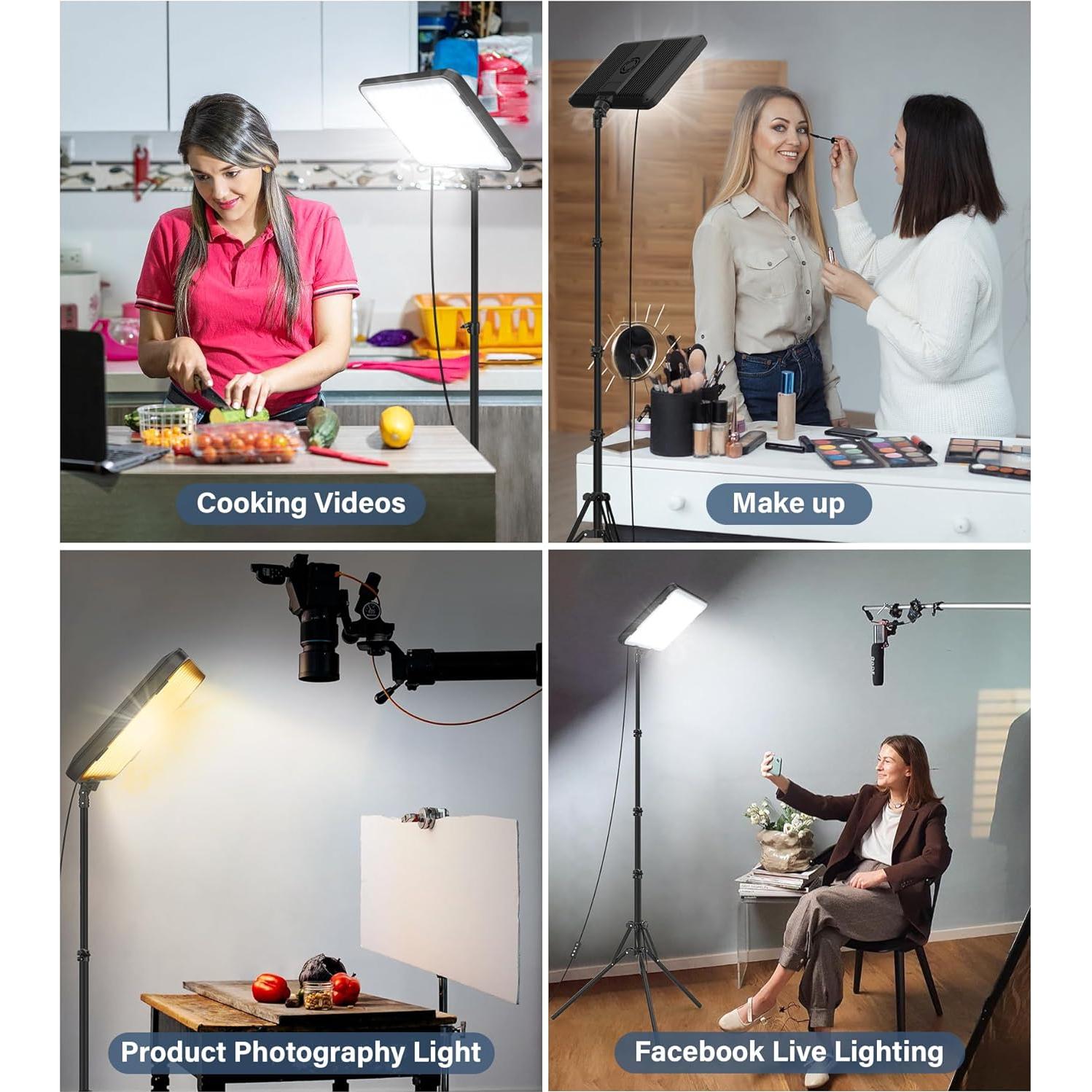 Kit de 2 Luces LED Unicucp con Trípode 160 cm 2500-8500K