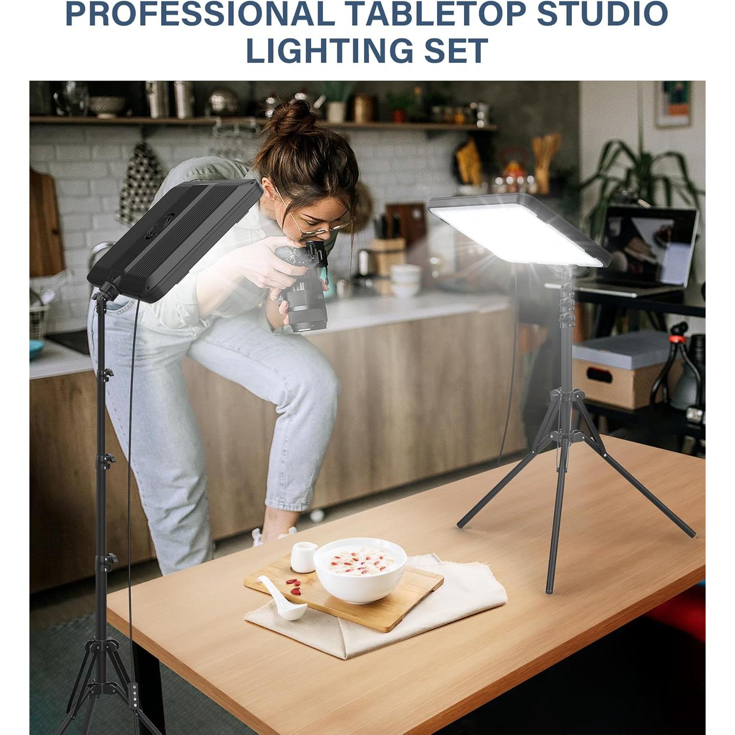 Kit de 2 Luces LED Unicucp con Trípode 160 cm 2500-8500K