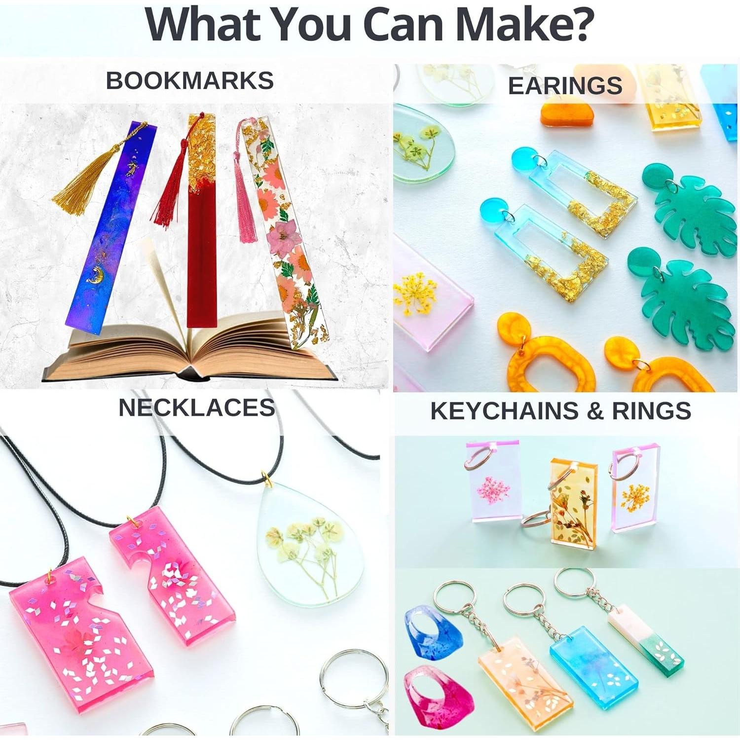 Kit de Resina Epóxica Piccassio 208 Piezas para Joyería