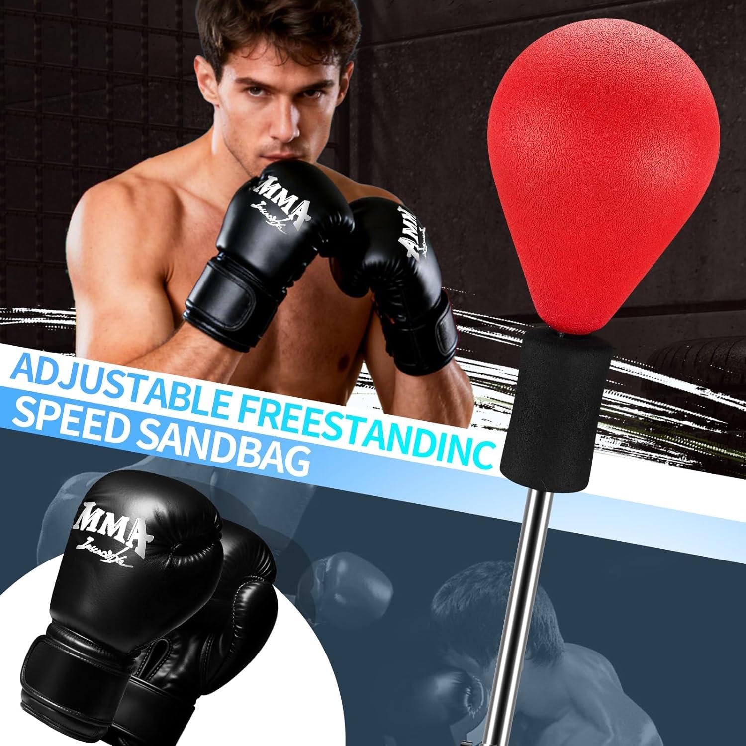Saco de Boxeo JUOIFIP con Soporte Ajustable y Guantes