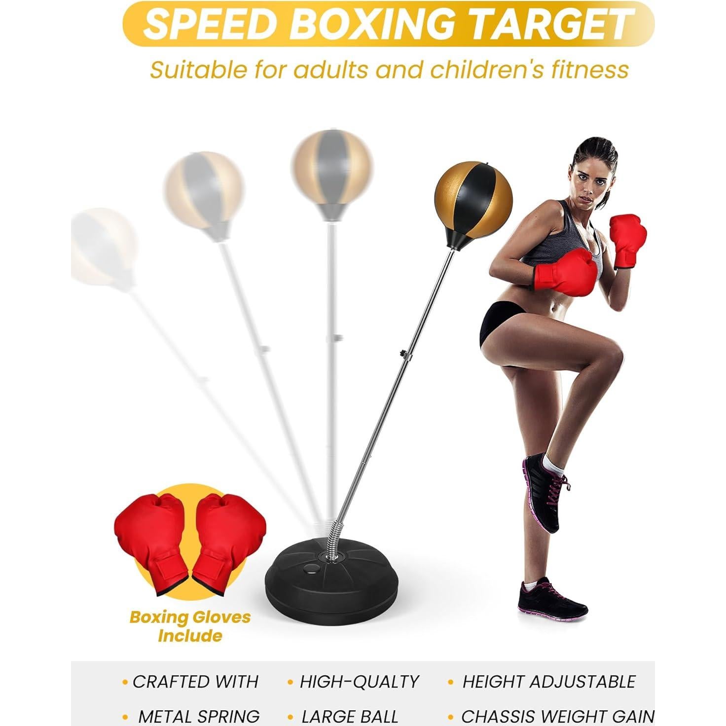 Bolsa de Boxeo INNOLIFE TM-0027-F1 con Guantes y Soporte Ajustable