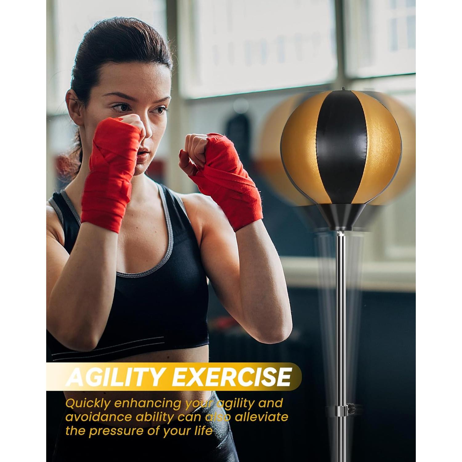 Bolsa de Boxeo INNOLIFE TM-0027-F1 con Guantes y Soporte Ajustable