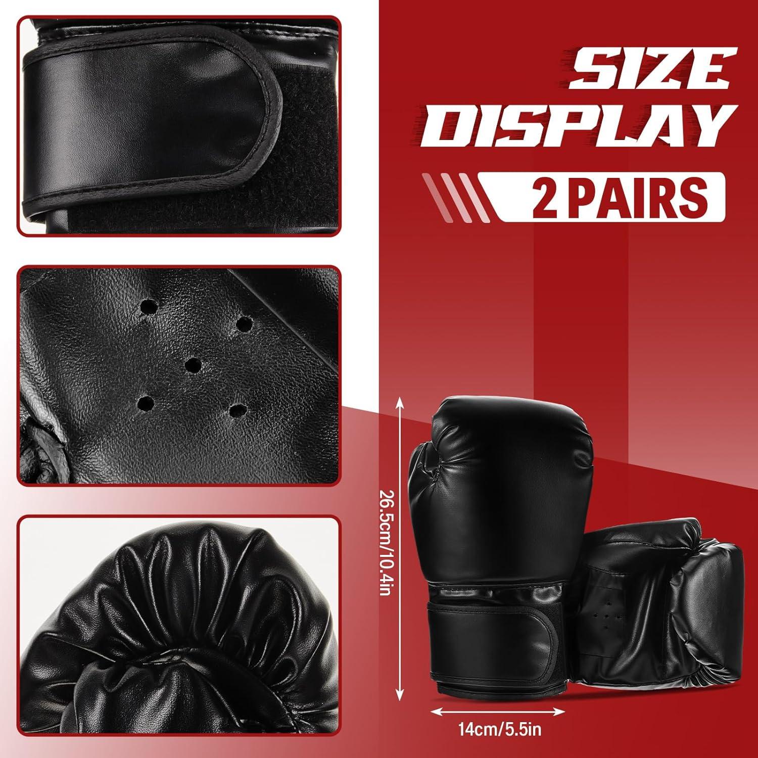 Guantes de Boxeo Foilswirl 8 oz + 4 Almohadillas Entrenamiento