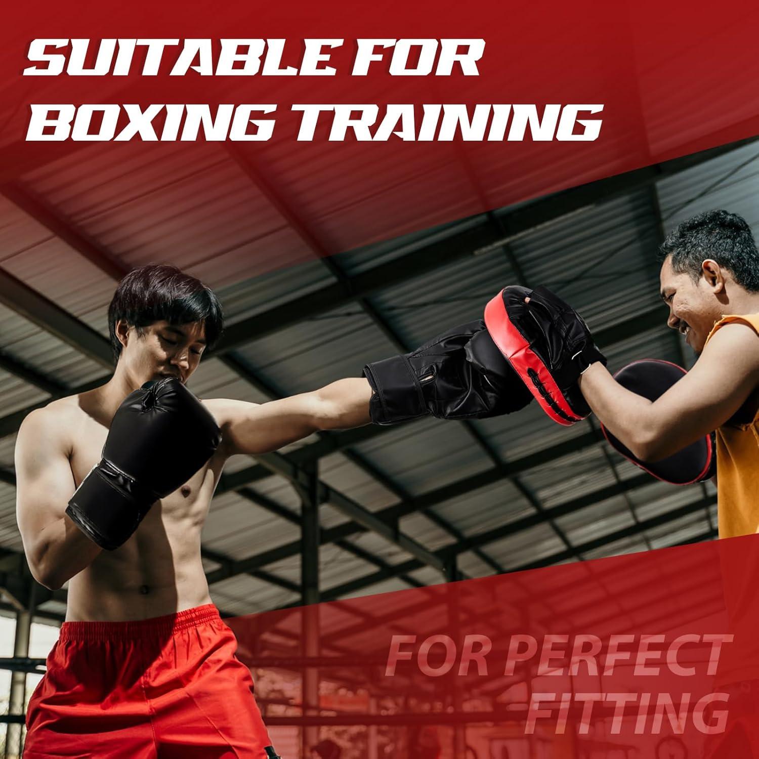 Guantes de Boxeo Foilswirl 8 oz + 4 Almohadillas Entrenamiento