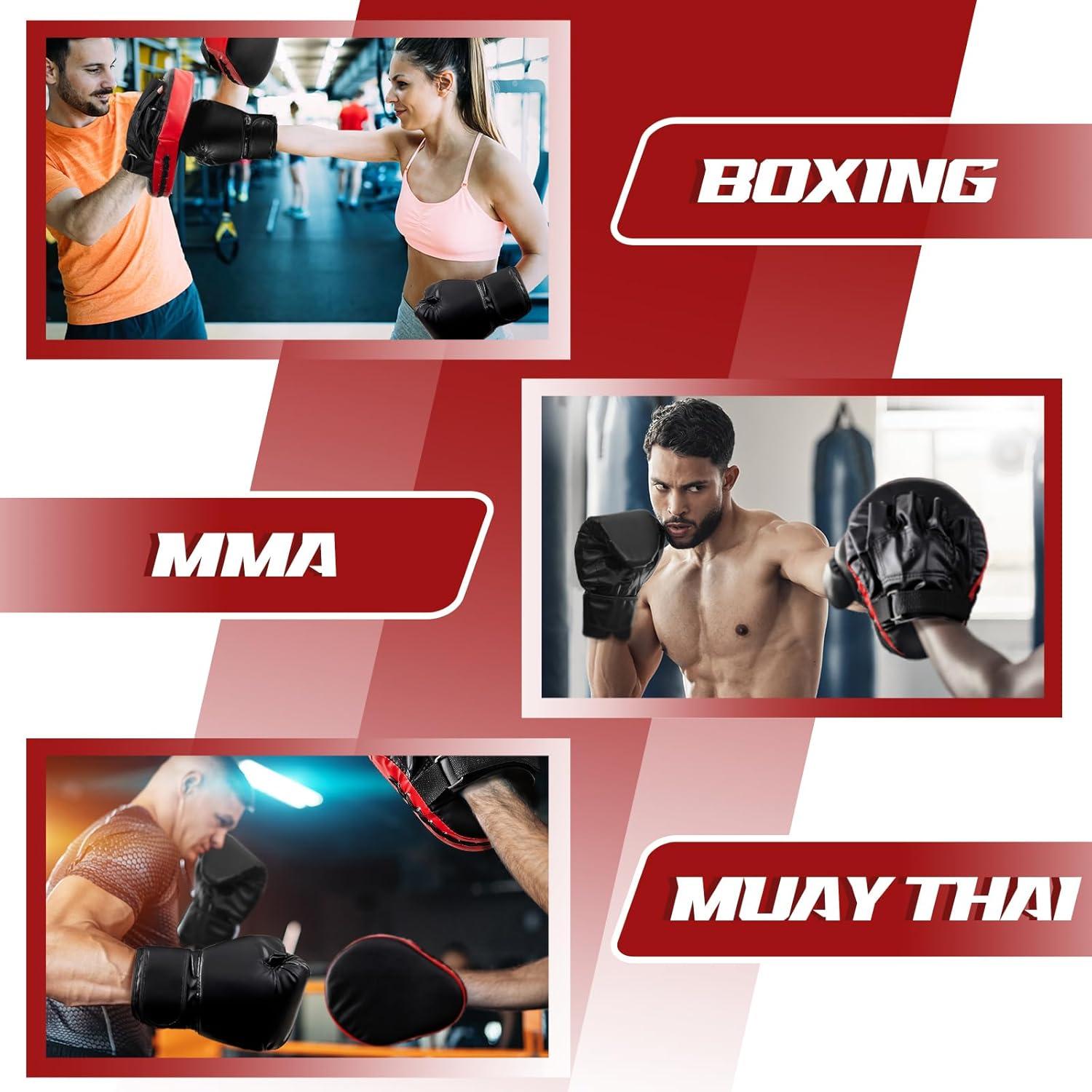 Guantes de Boxeo Foilswirl 8 oz + 4 Almohadillas Entrenamiento