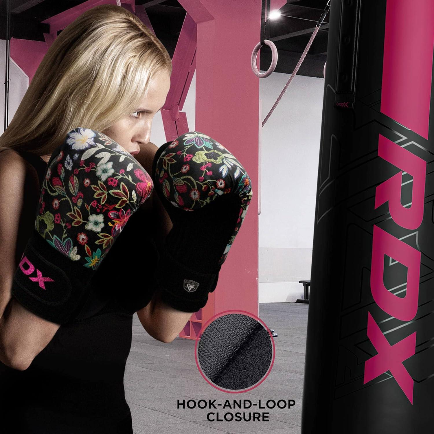 Guantes de Boxeo RDX 8 oz para Mujeres Sparring Negro