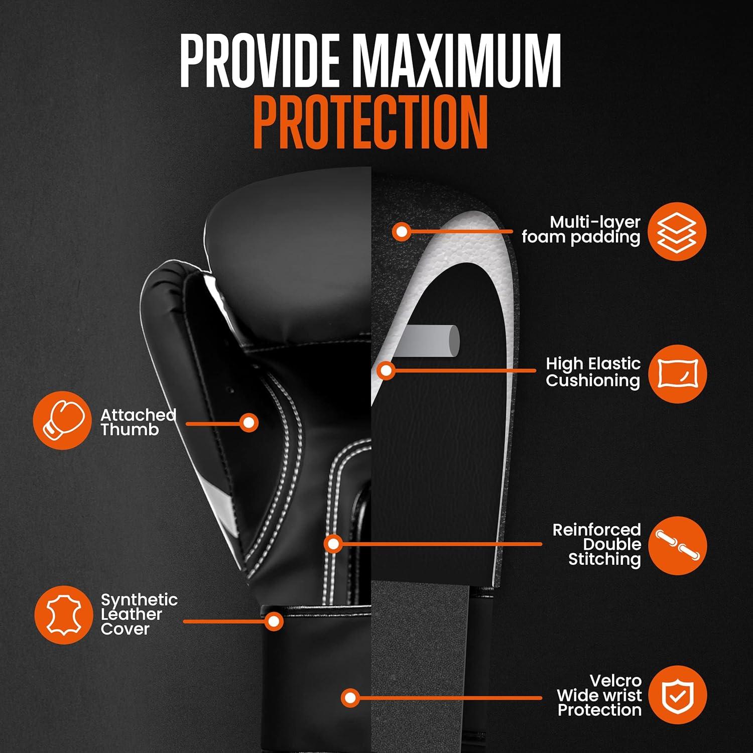 Guantes de Boxeo SQUATZ de Cuero Vegano para Sparring