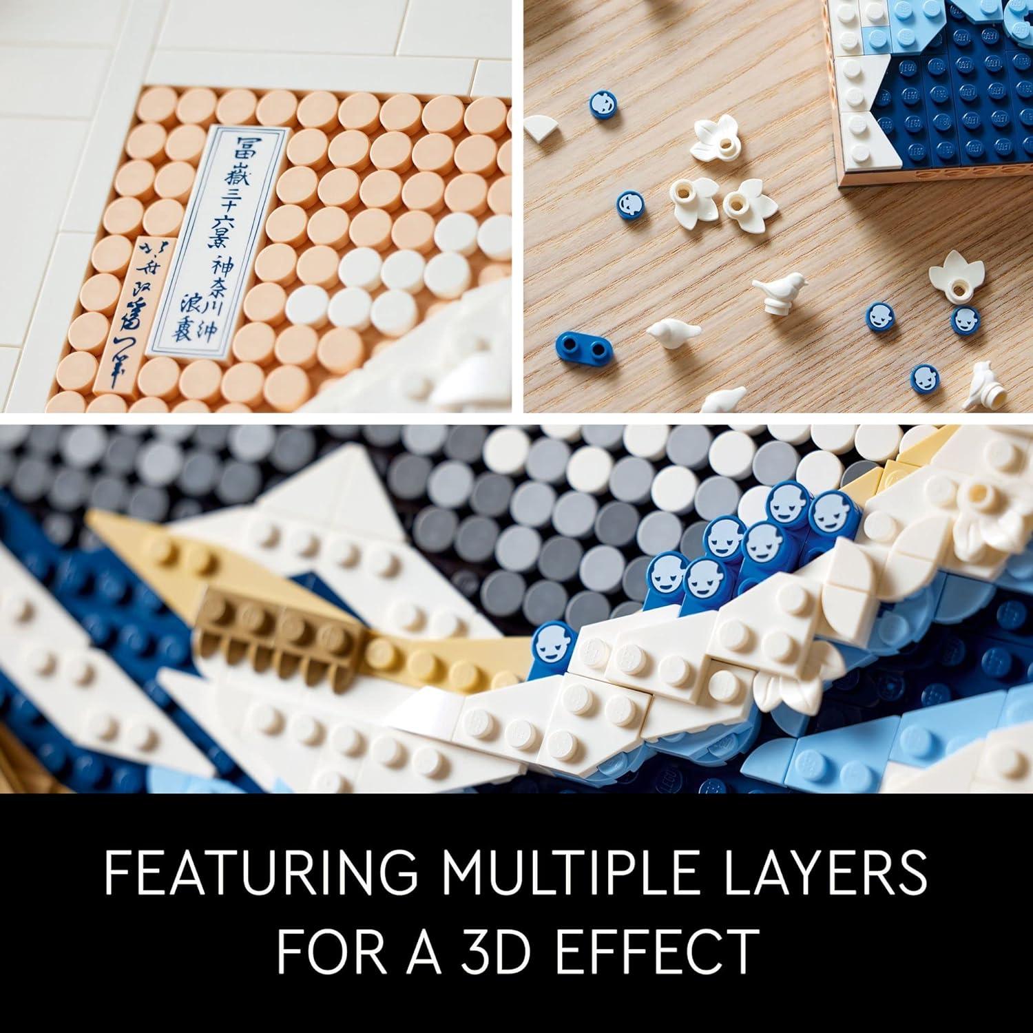 LEGO Art Hokusai 31208 - Gran Ola 3D Decoración DIY