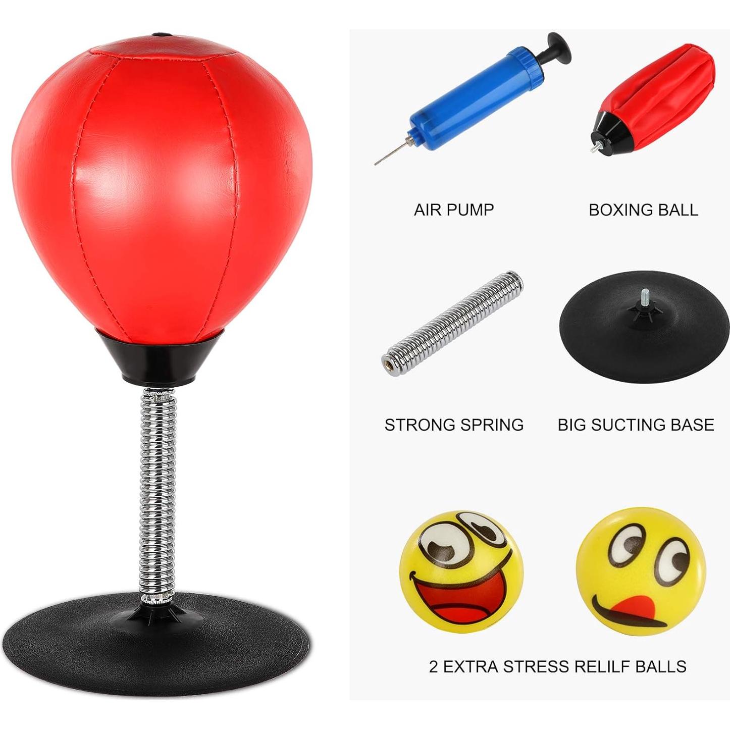 Bolsa de Golpes de Escritorio Goldboy - Boxeo Inflable Rojo