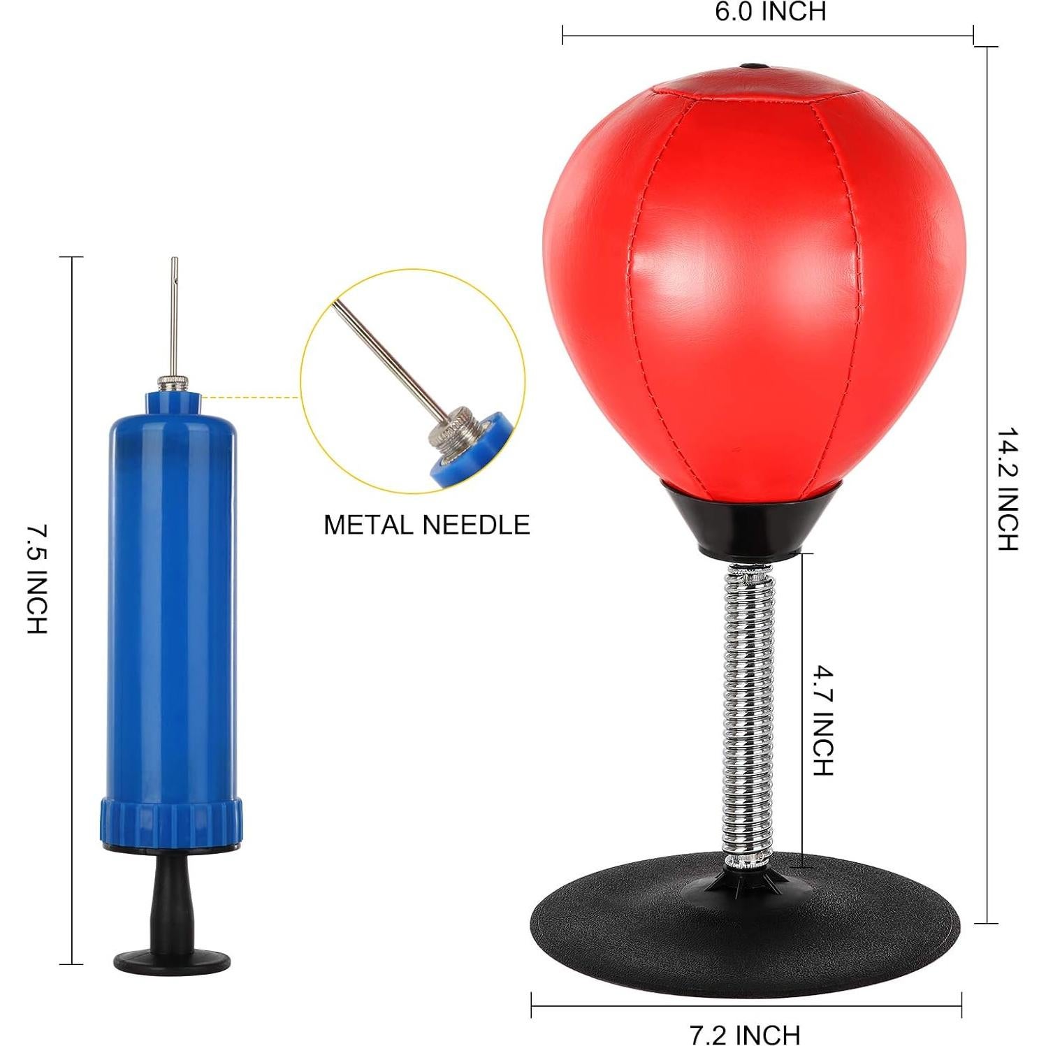 Bolsa de Golpes de Escritorio Goldboy - Boxeo Inflable Rojo