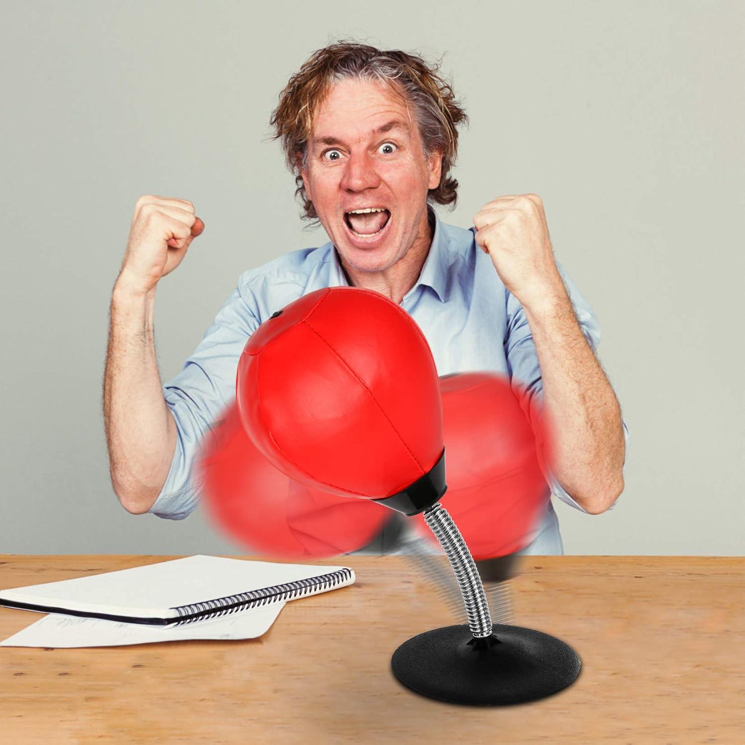 Bolsa de Golpes de Escritorio Goldboy - Boxeo Inflable Rojo