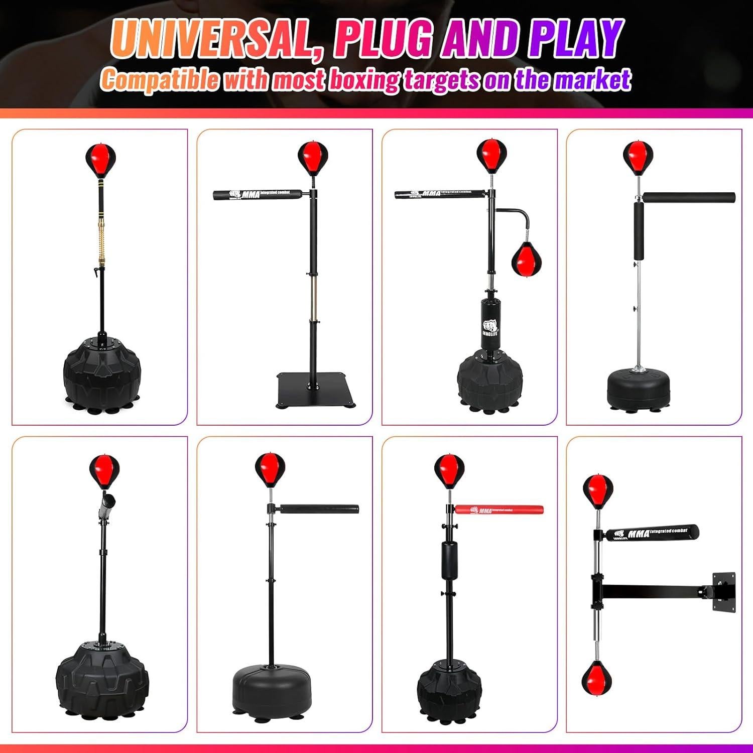 Bolsa de Velocidad de Boxeo INNOLIFE TM-0090 Rojo Negro