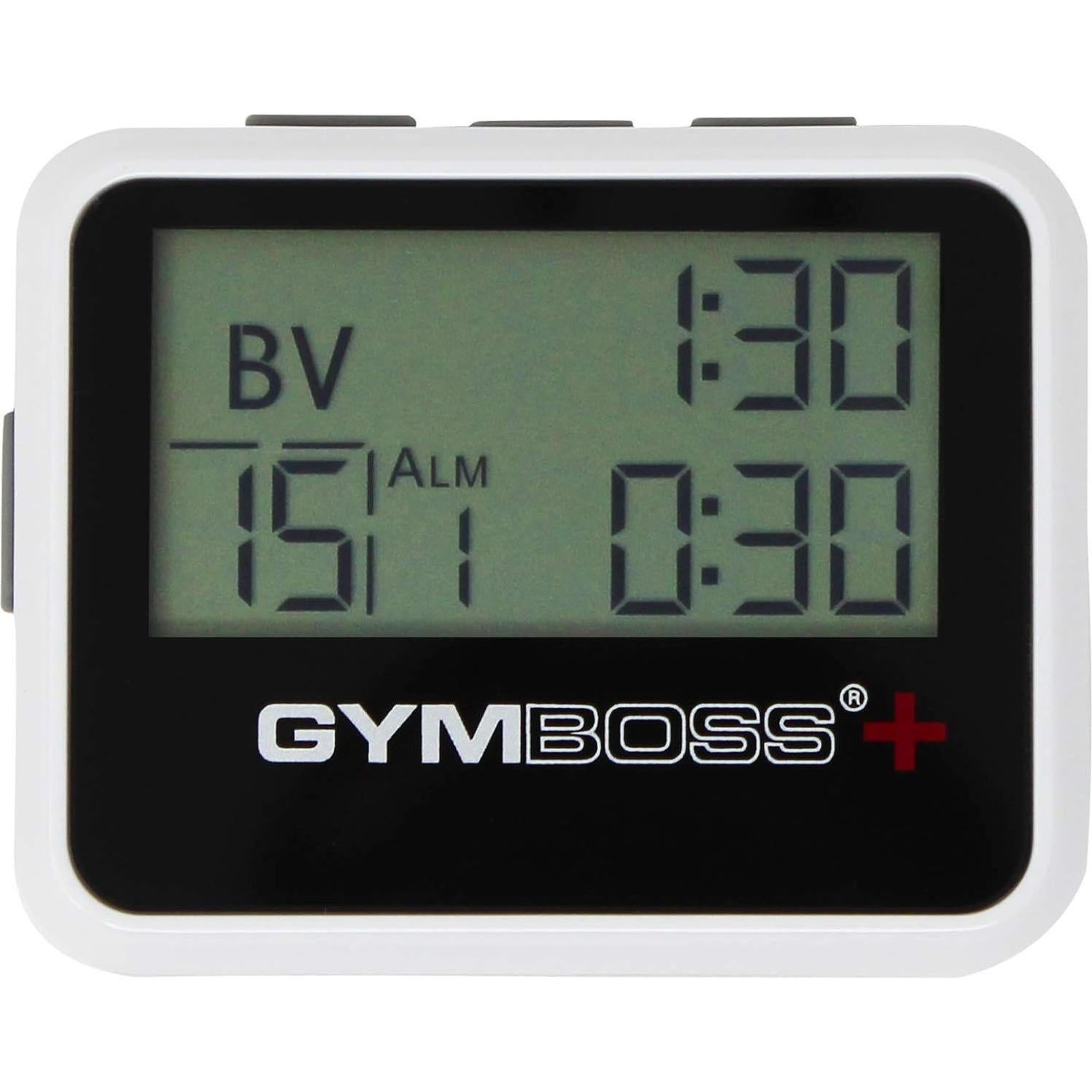Temporizador de Intervalos Gymboss Plus con Correa - Blanco/Gris