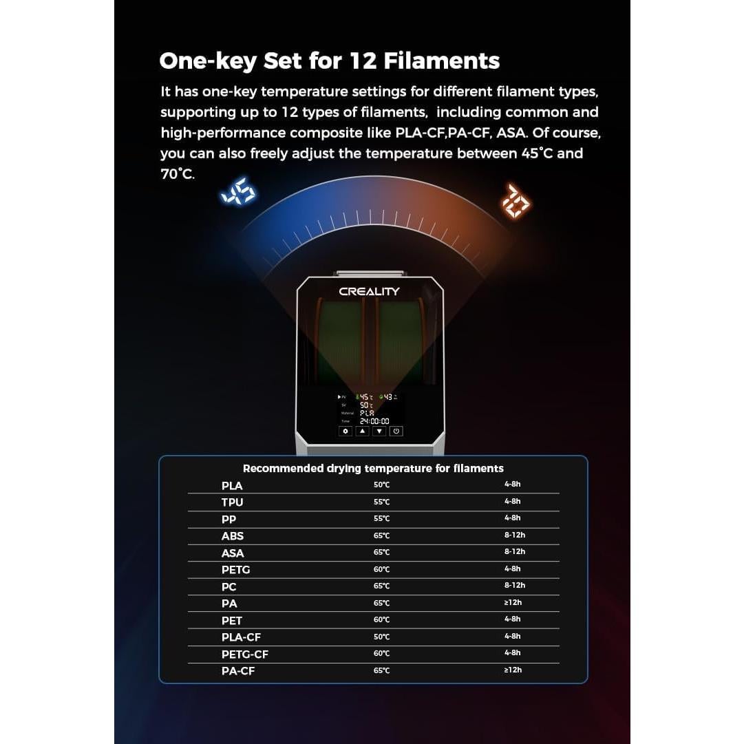 Secador de Filamento Creality Space Pi Plus 1.75/2.85/3mm