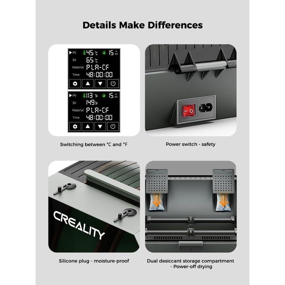 Secador de Filamento Creality Space Pi Plus 1.75/2.85/3mm