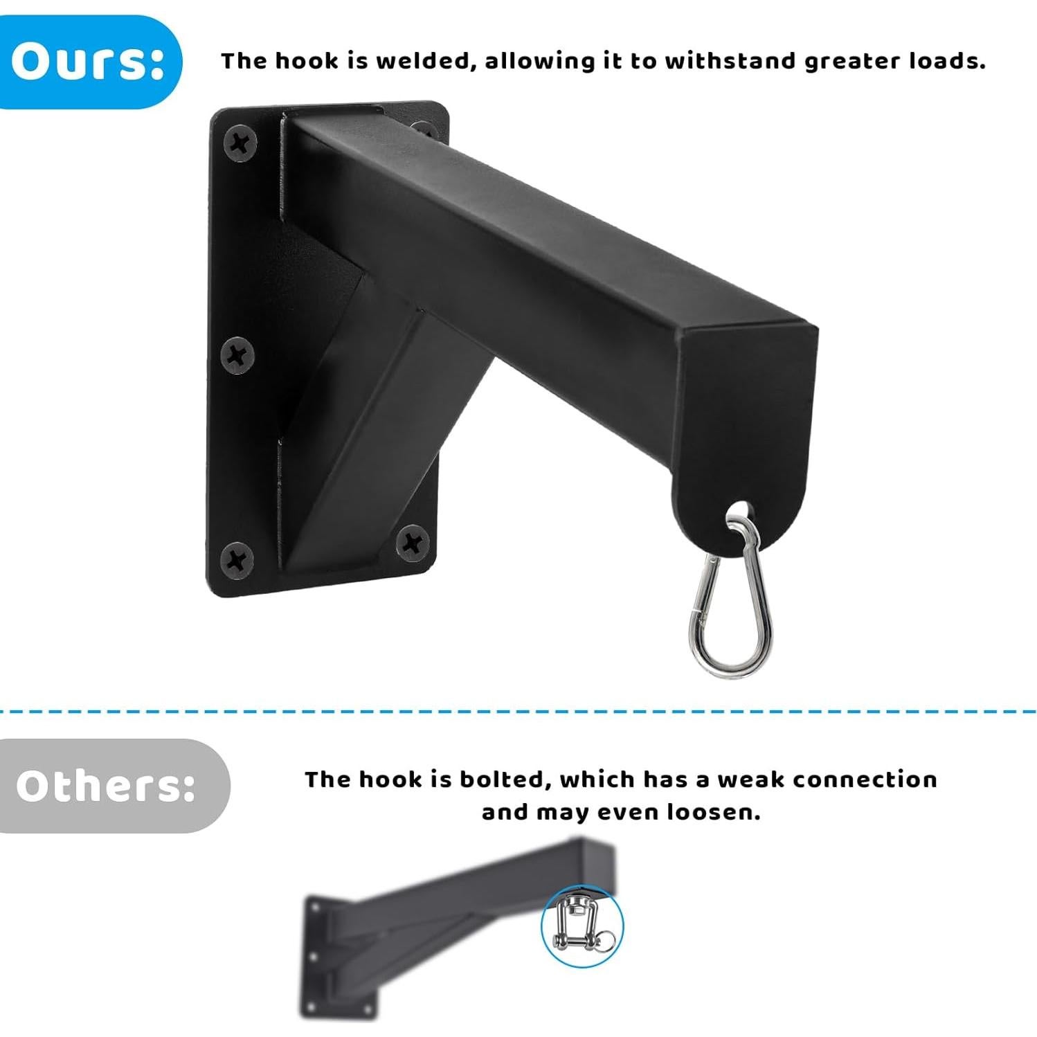 Soporte de bolsa pesada de pared STARVAST - 300 kg - Negro