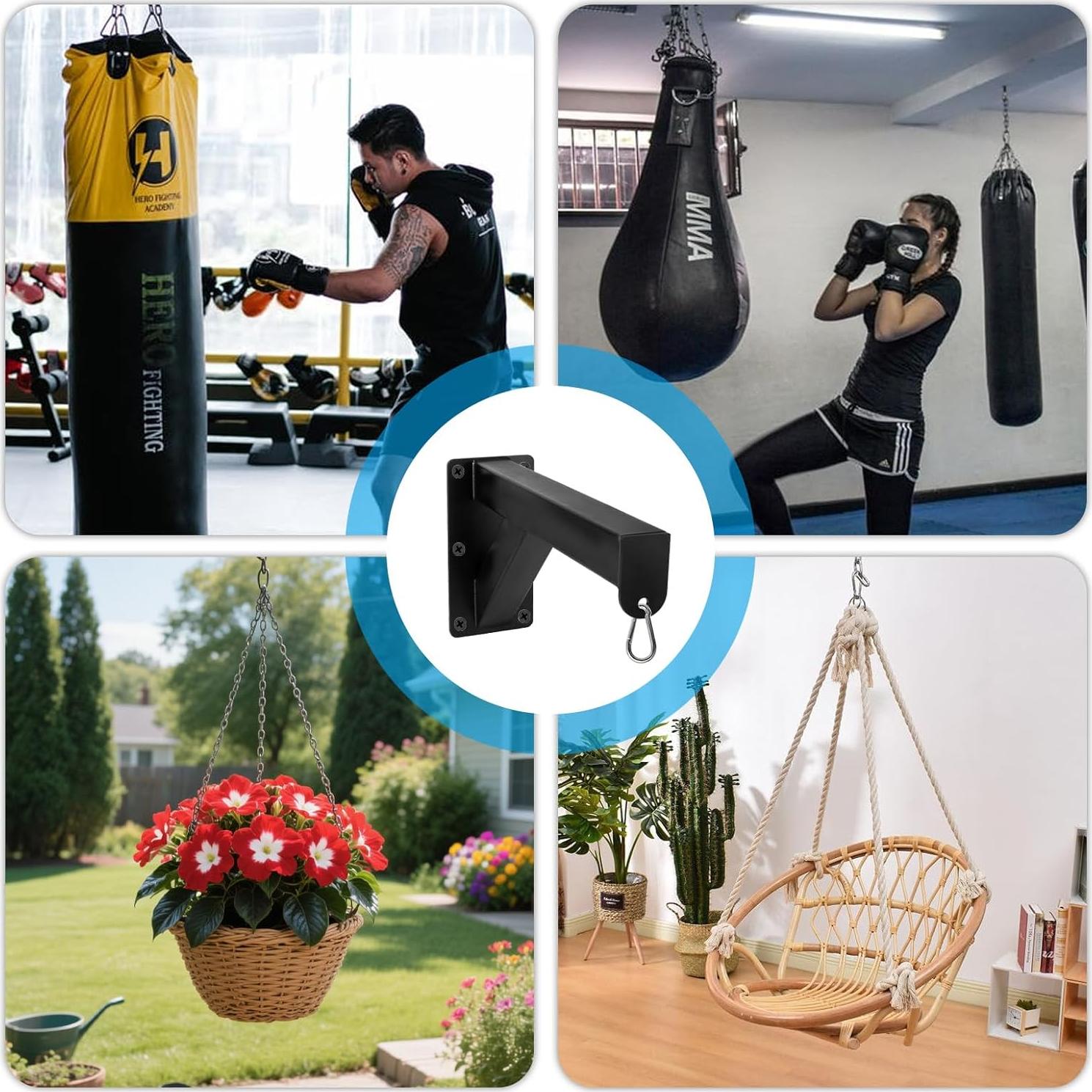 Soporte de bolsa pesada de pared STARVAST - 300 kg - Negro