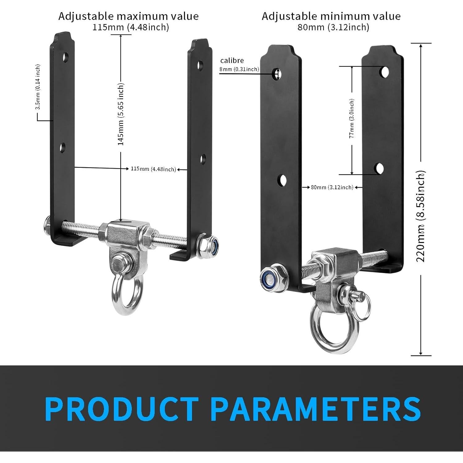Soportes de Columpio Yyiwhmy 180° Alta Resistencia 299kg 2 Paquete