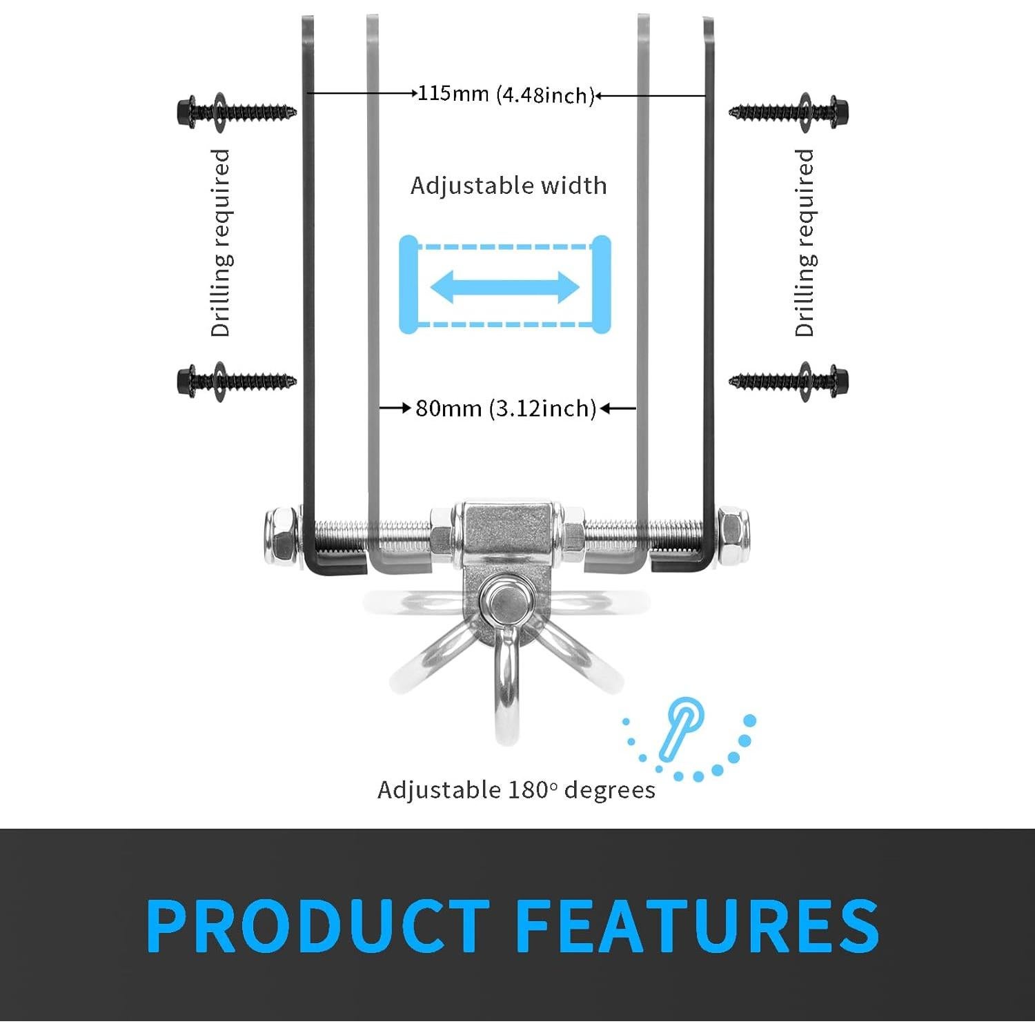 Soportes de Columpio Yyiwhmy 180° Alta Resistencia 299kg 2 Paquete