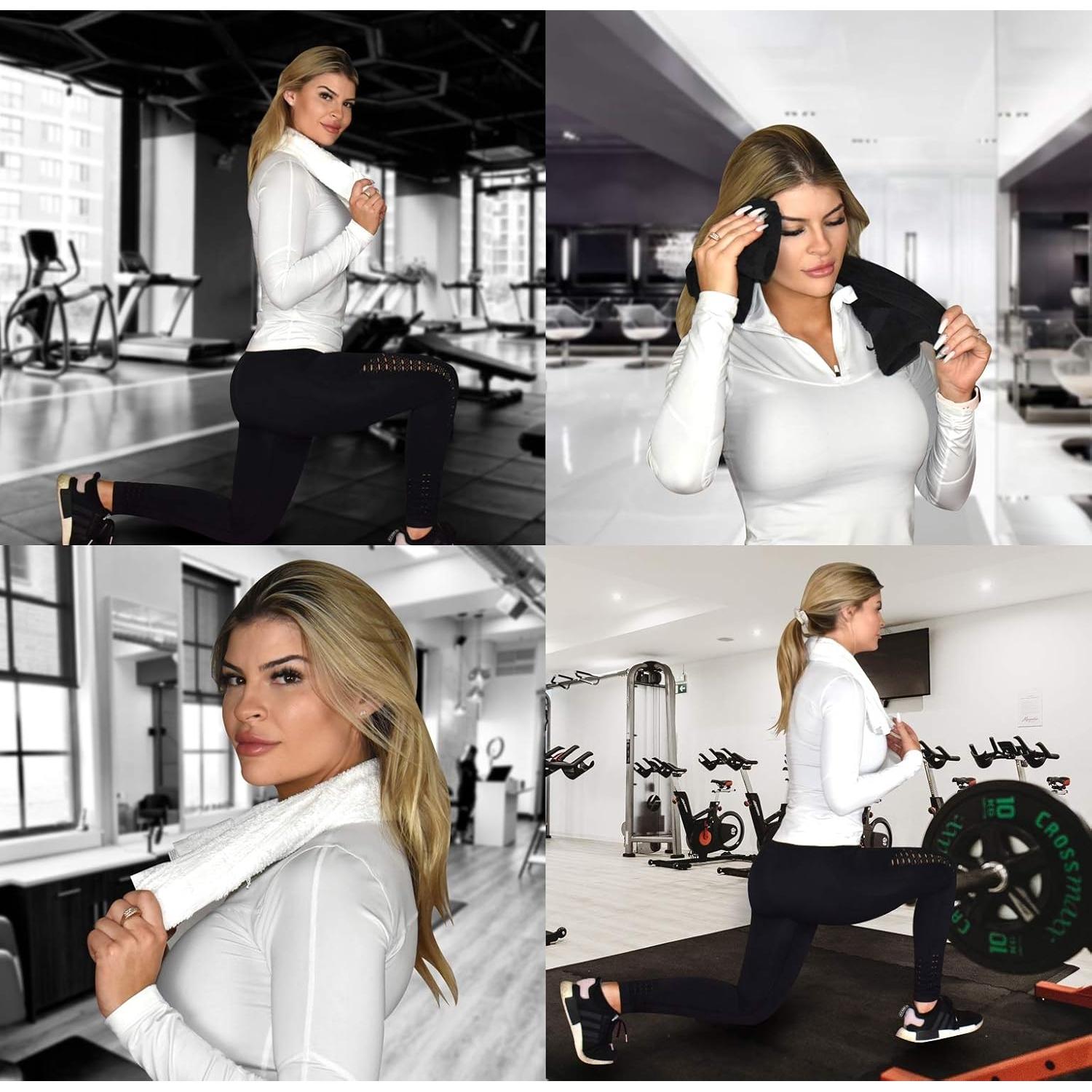 Toallas de Mano MAGTEX Negras 24 Unidades 40x68 cm 100% Algodón