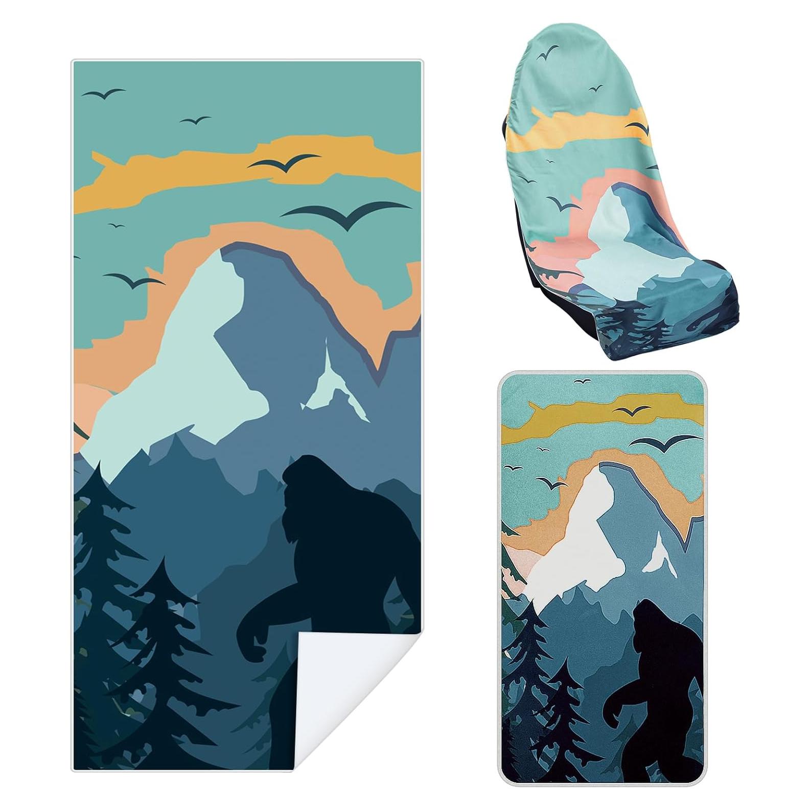 Paquete 2 Fundas Toalla Asiento Coche + Toalla Deportiva Hahafelt