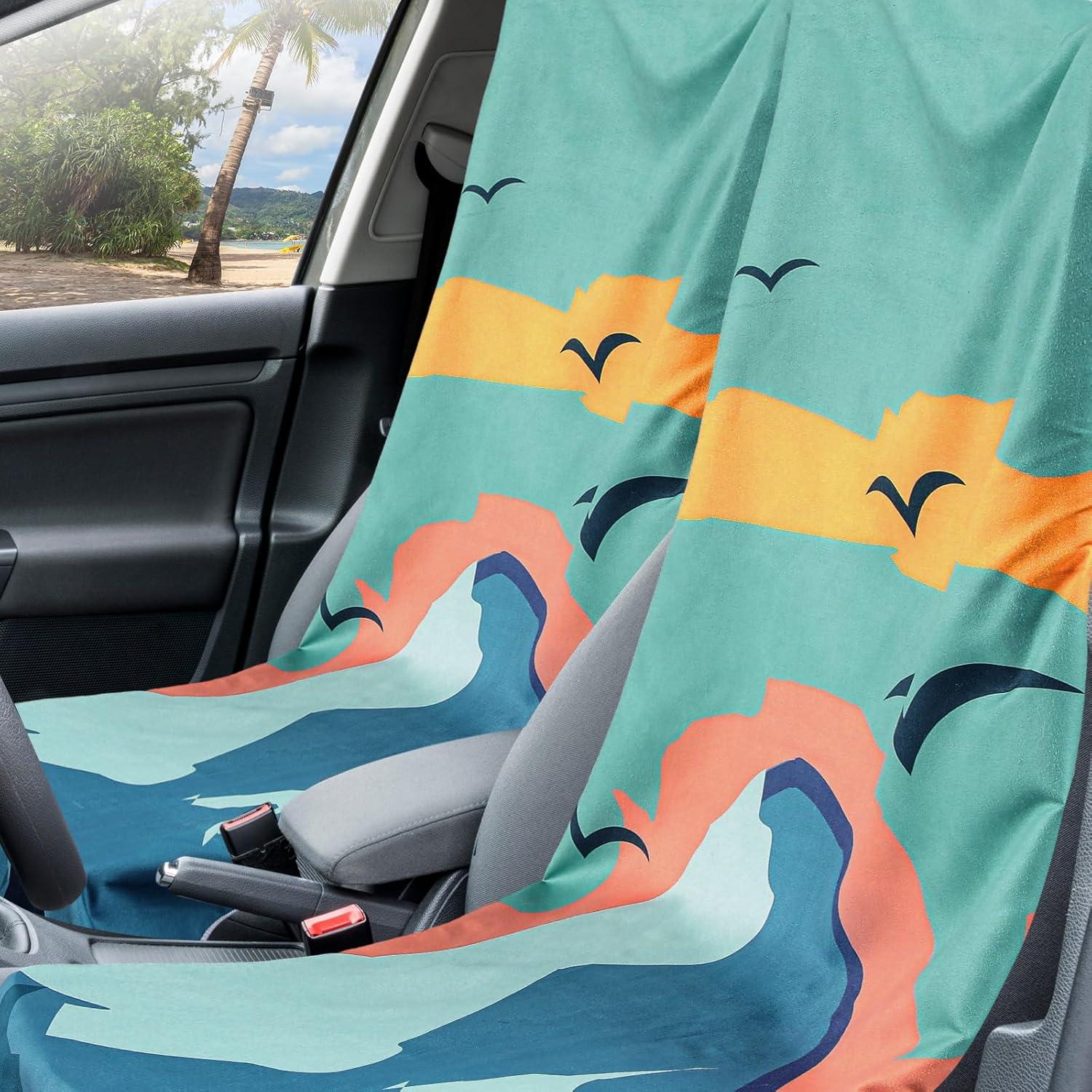 Paquete 2 Fundas Toalla Asiento Coche + Toalla Deportiva Hahafelt