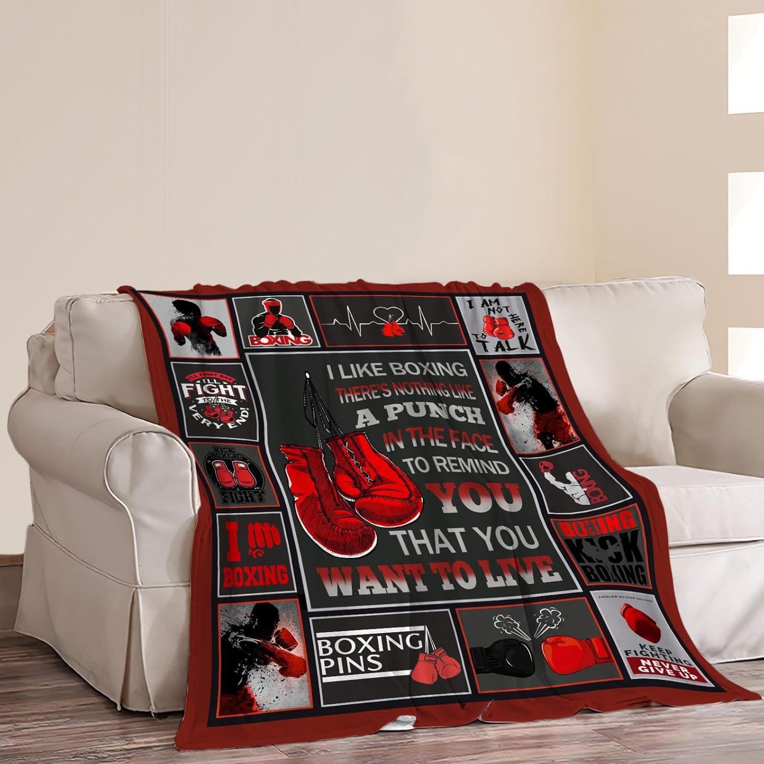 Manta de Franela Boxeo Nanen 100x130 cm Suave y Ligera