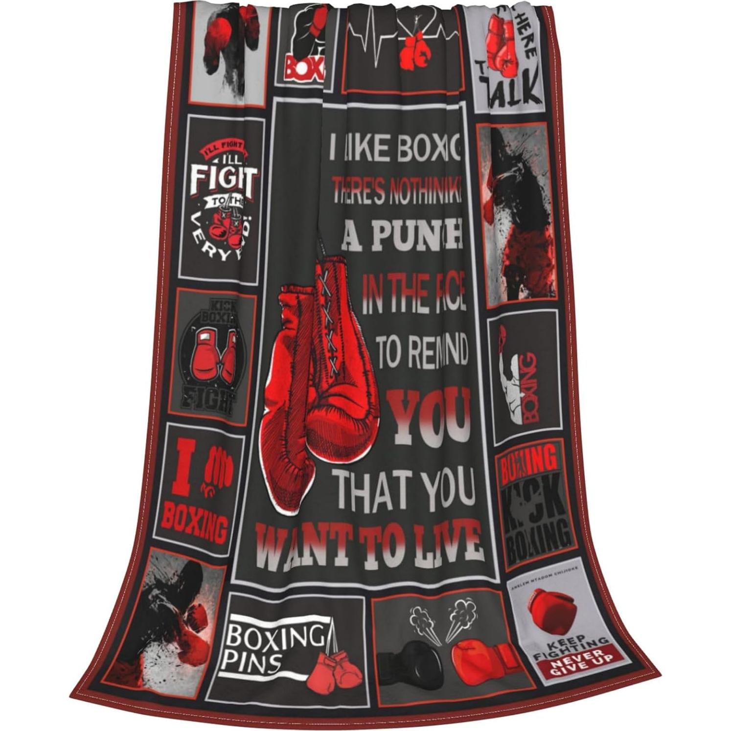 Manta de Franela Boxeo Nanen 100x130 cm Suave y Ligera