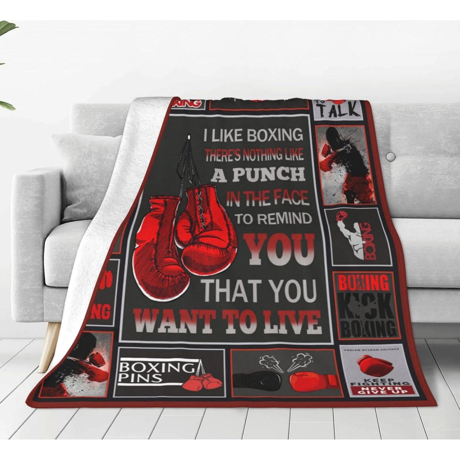 Manta de Franela Boxeo Nanen 100x130 cm Suave y Ligera