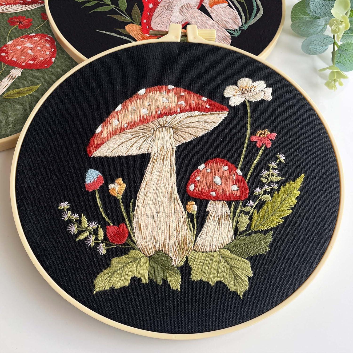 Kit de Bordado de Champiñones Myfelicity - 3 Piezas