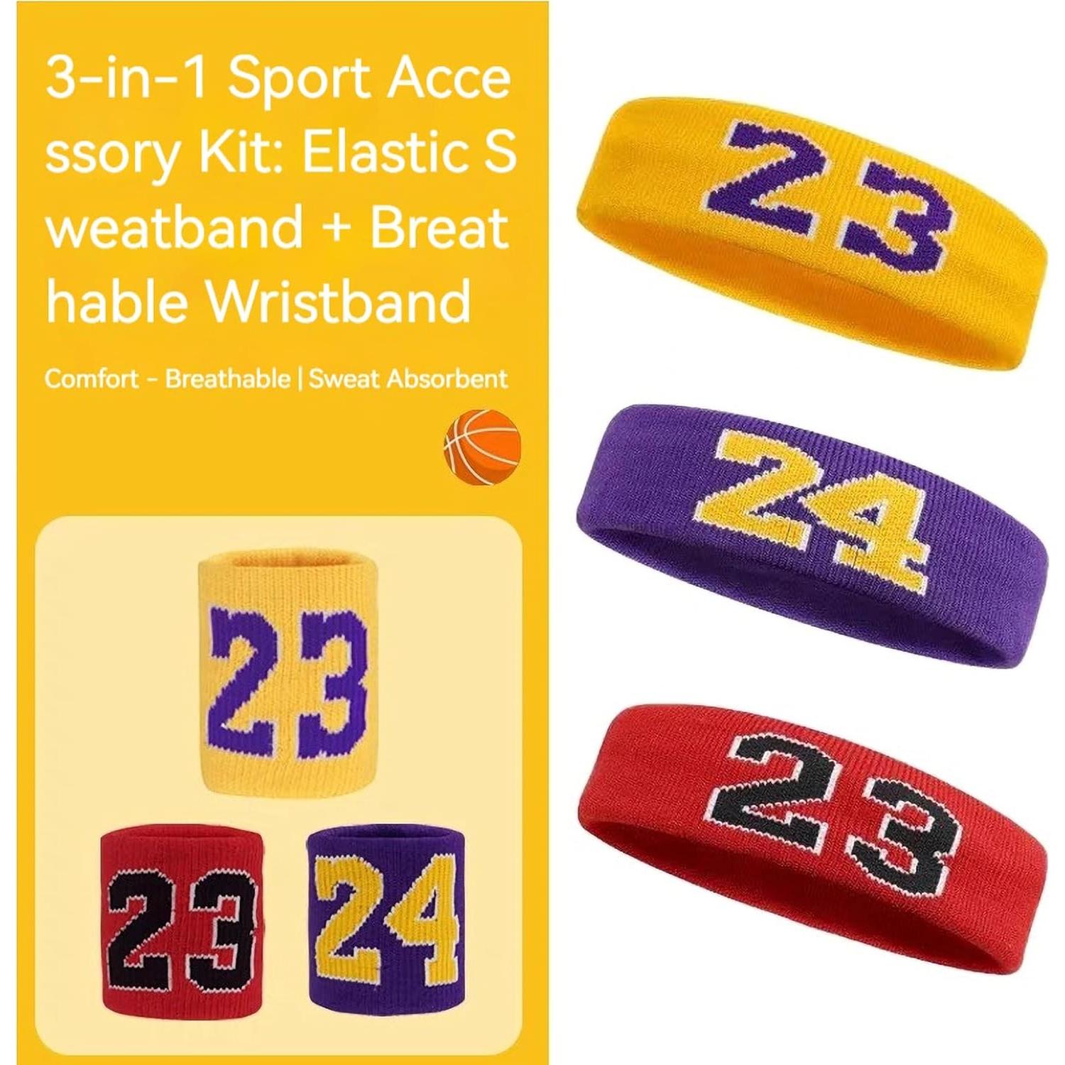 Banda de Sudor Deportiva Mytephoon 3 Piezas para Hombre y Mujer