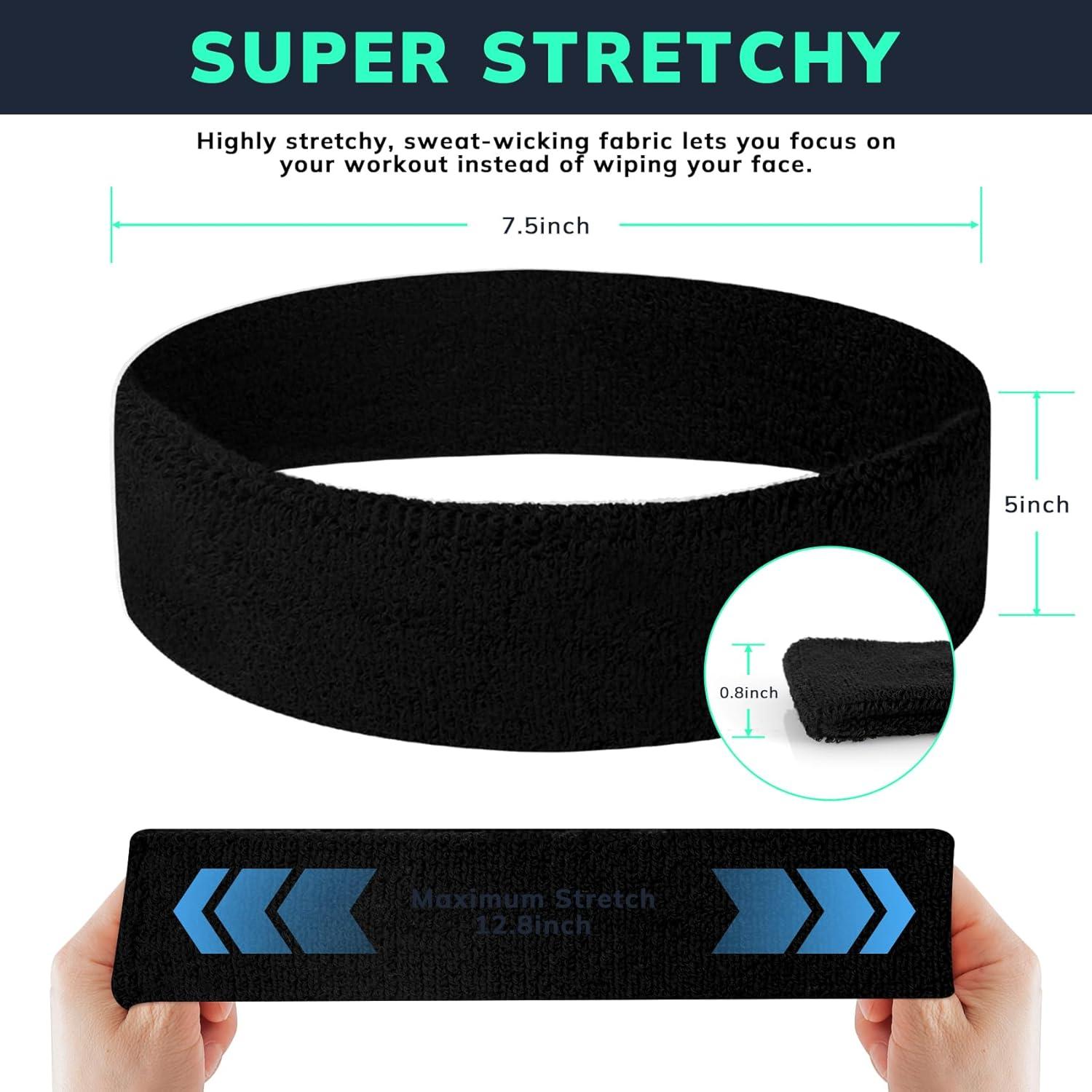 Cinta deportiva para la cabeza SEPORUD - 4 piezas absorbentes