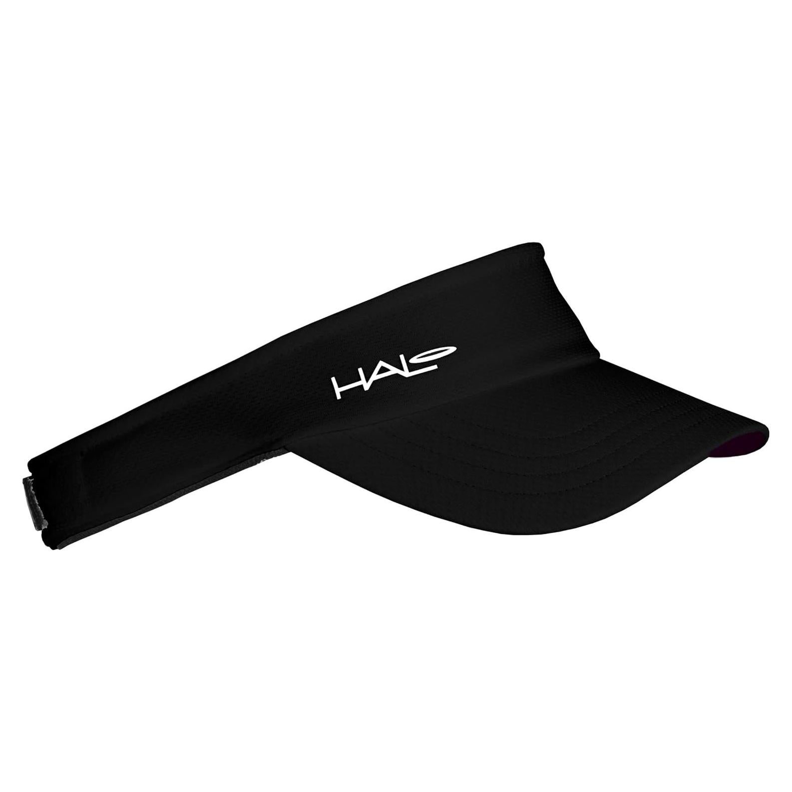 Visera Deportiva Halo con Cinta para la Cabeza Negra