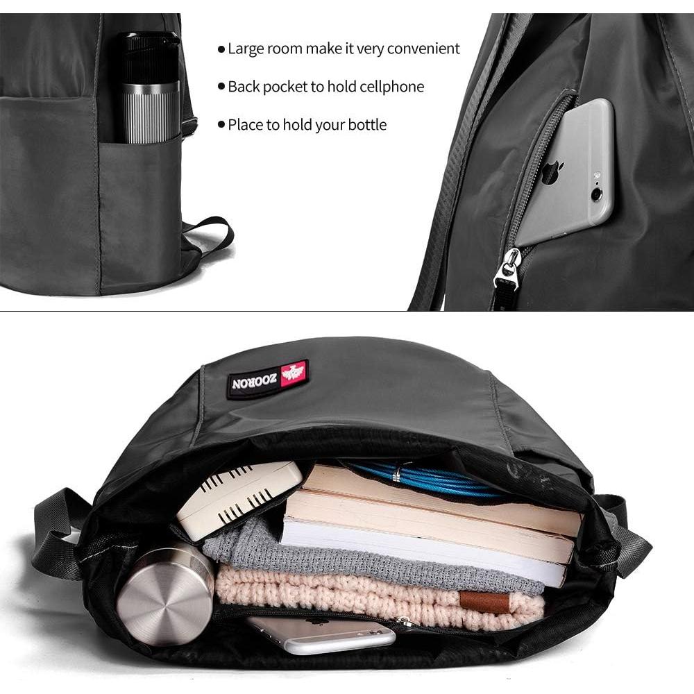 Mochila de Gimnasio Impermeable ZOORON 11.8L Unisex Negra