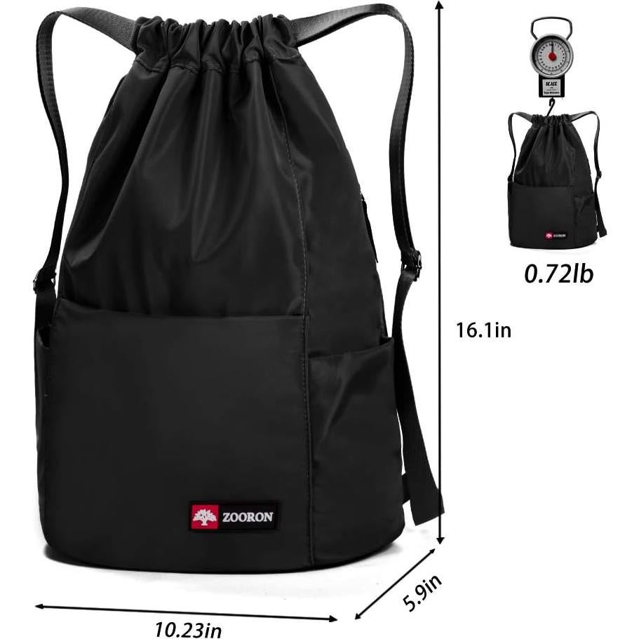 Mochila de Gimnasio Impermeable ZOORON 11.8L Unisex Negra