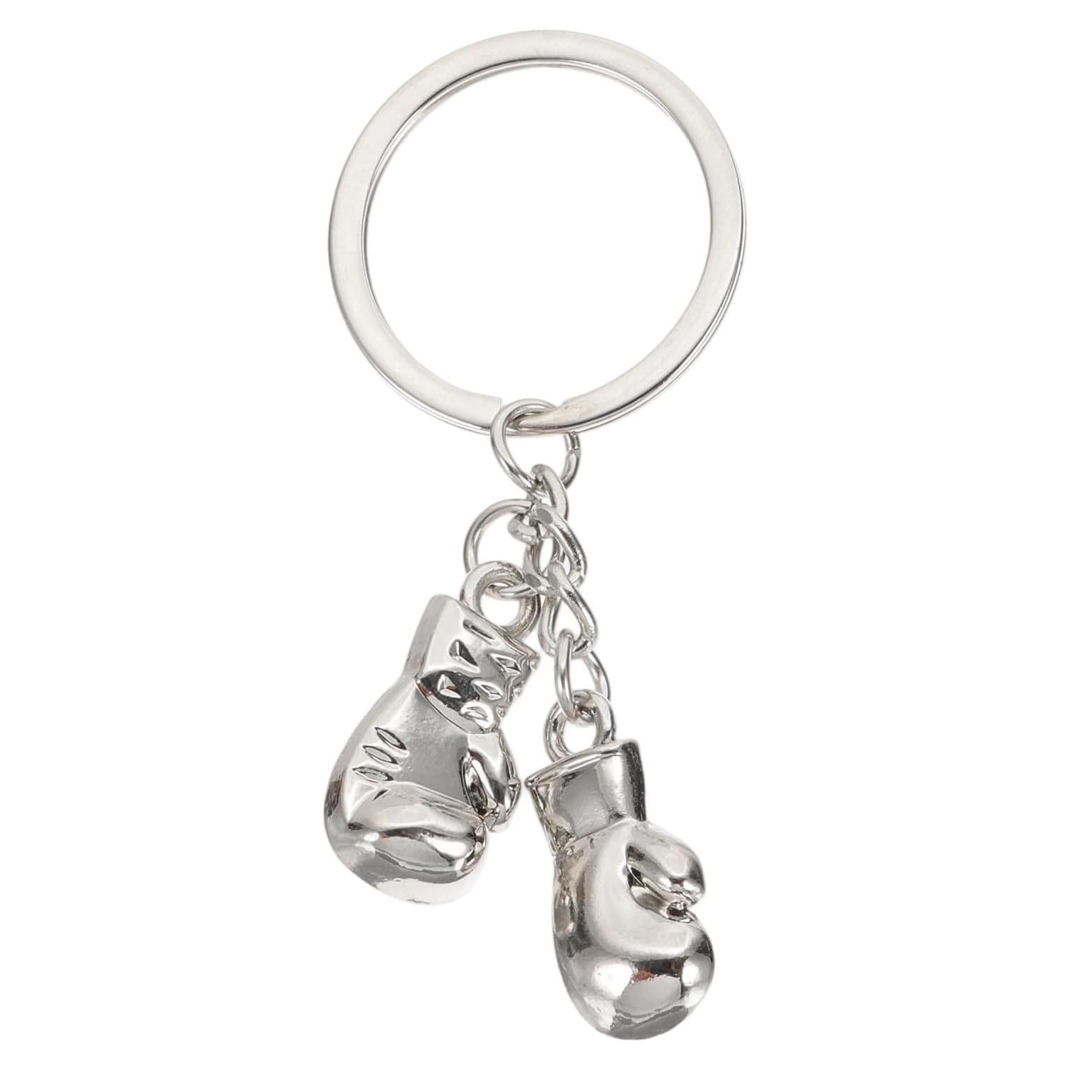 Llaveros de Boxeo PATIKIL, Colgante Plateado de Metal 80mm