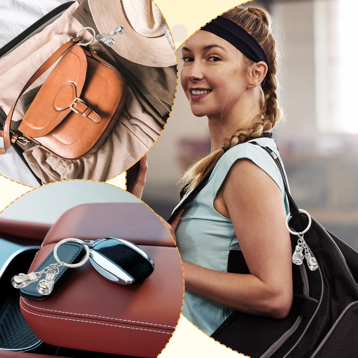 Llaveros de Boxeo PATIKIL, Colgante Plateado de Metal 80mm