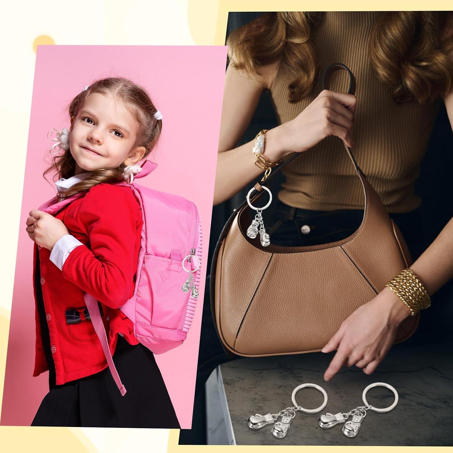 Llaveros de Boxeo PATIKIL, Colgante Plateado de Metal 80mm