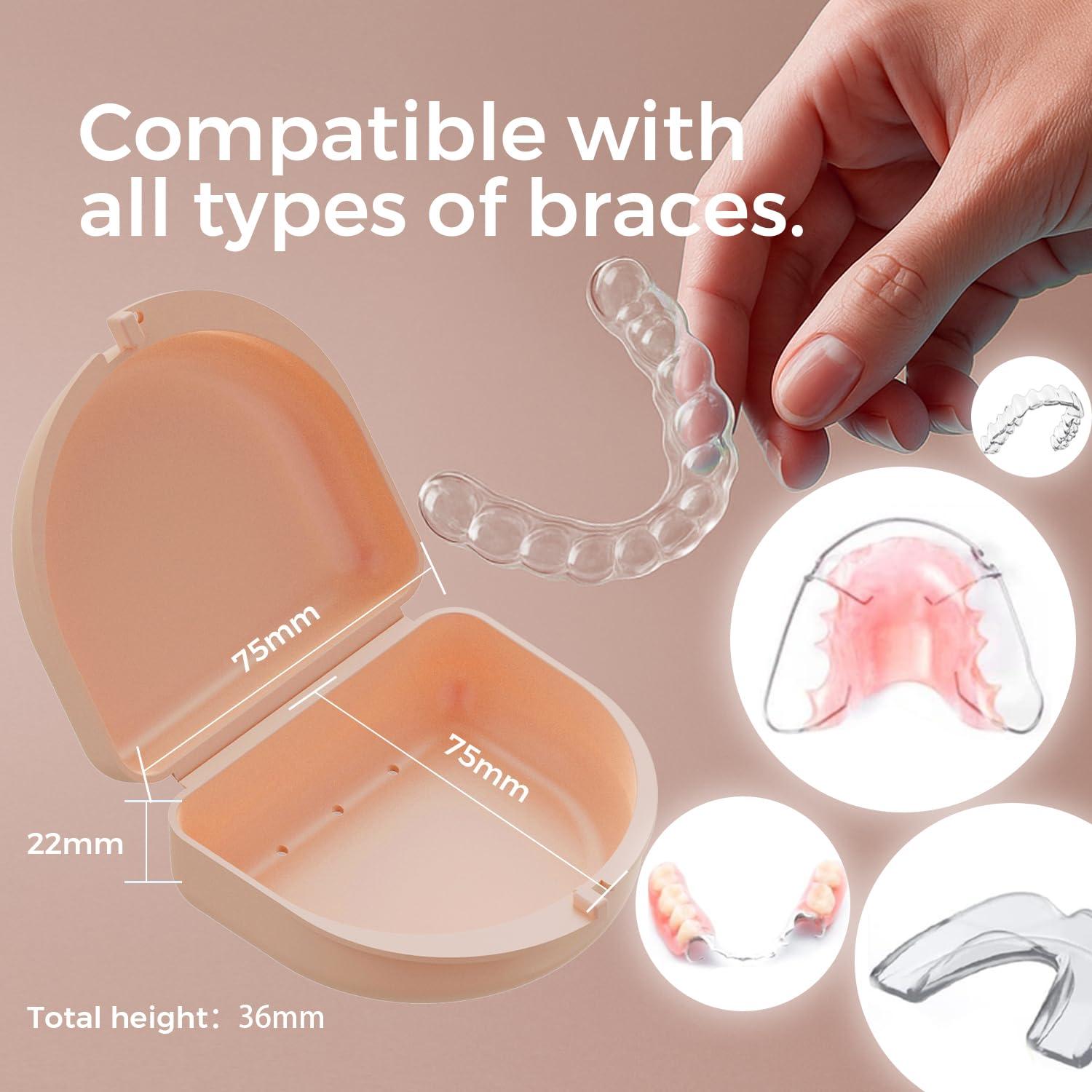 Estuche para Retenedores Invisalign Rosa - Material Grado Alimenticio