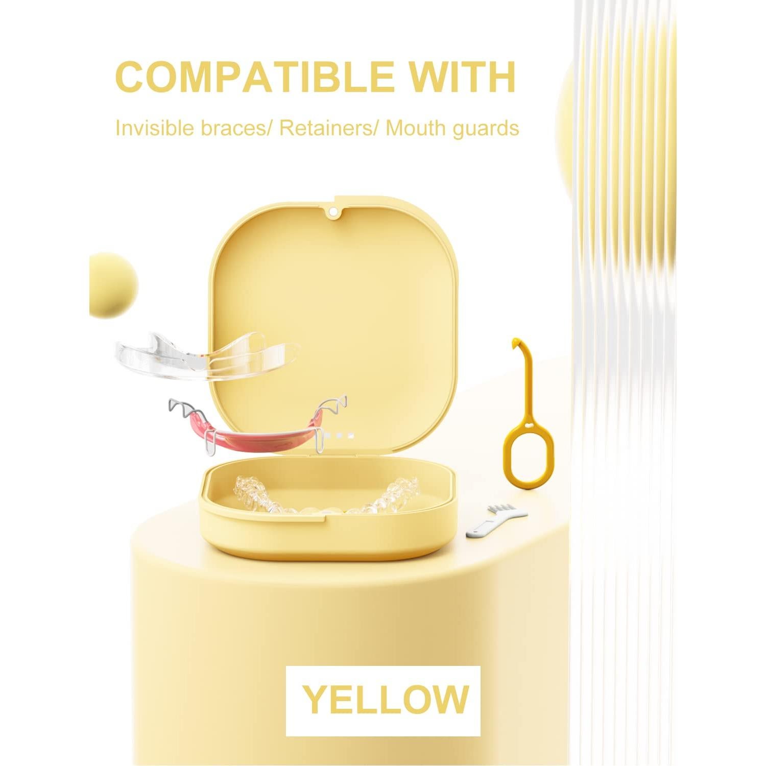 Estuche para Retenedor Hemilab Amarillo con Ventilación