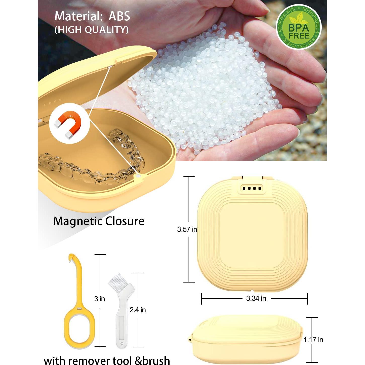 Estuche para Retenedor Hemilab Amarillo con Ventilación