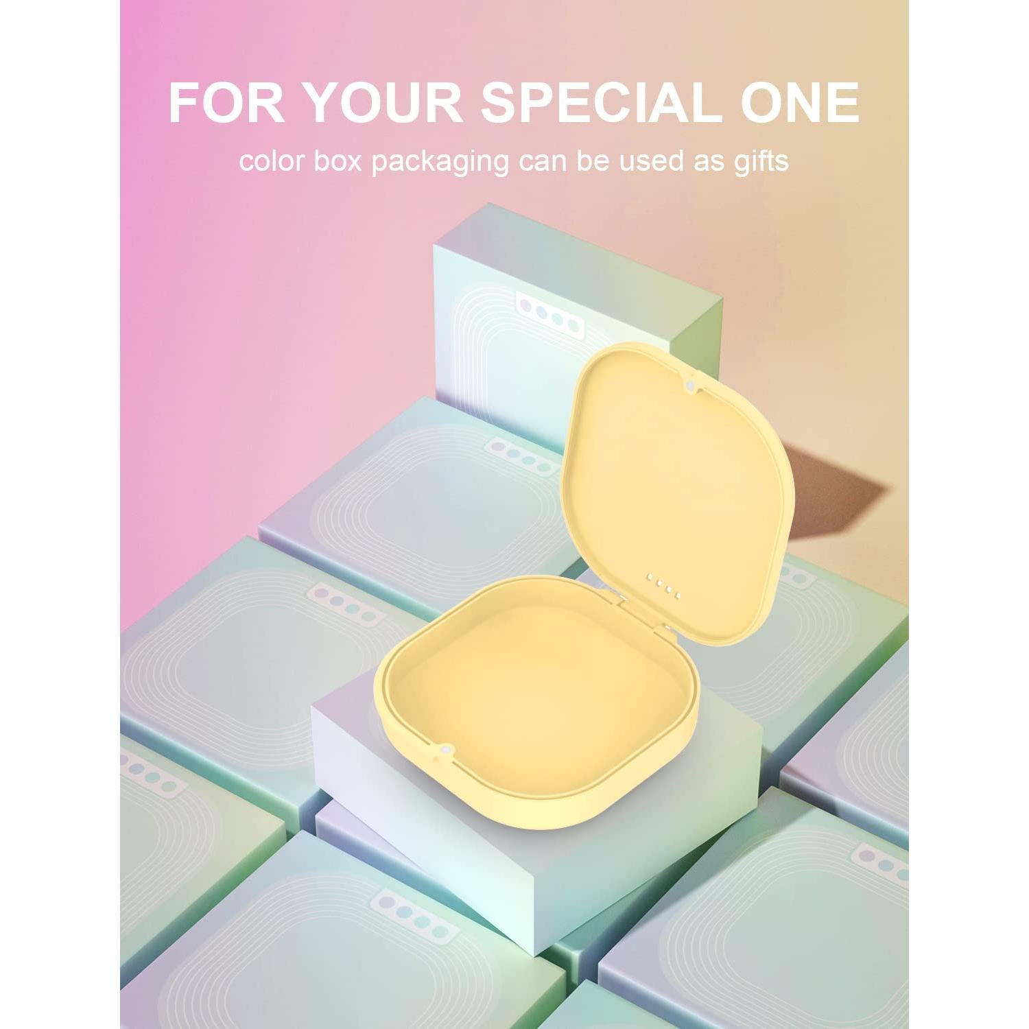 Estuche para Retenedor Hemilab Amarillo con Ventilación