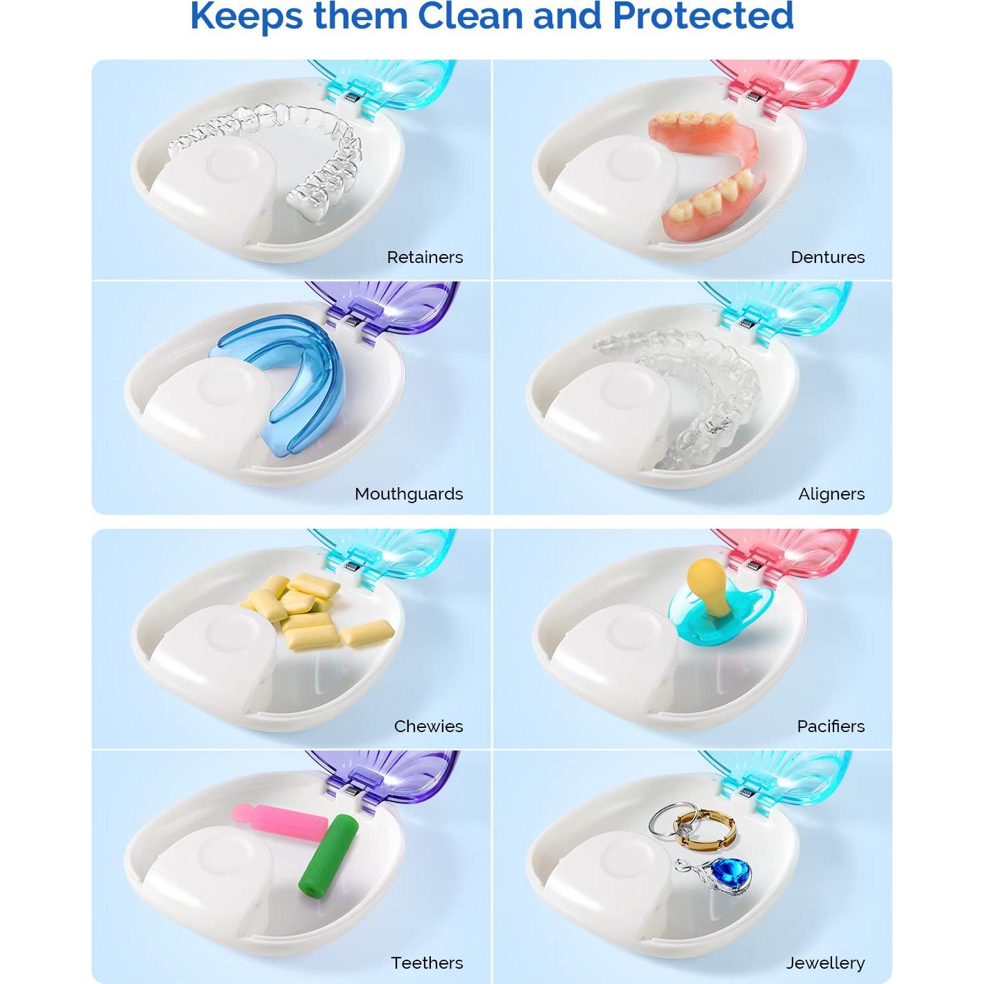 Estuche para Retenedor JMU Azul - Plástico Resistente y Lavable