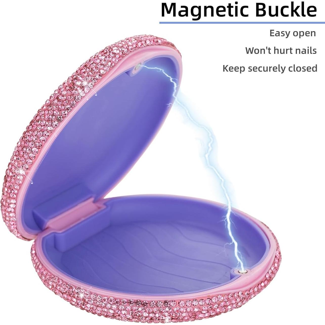 Estuche de Retención Rosa Veseek para Dentadura y Alineadores