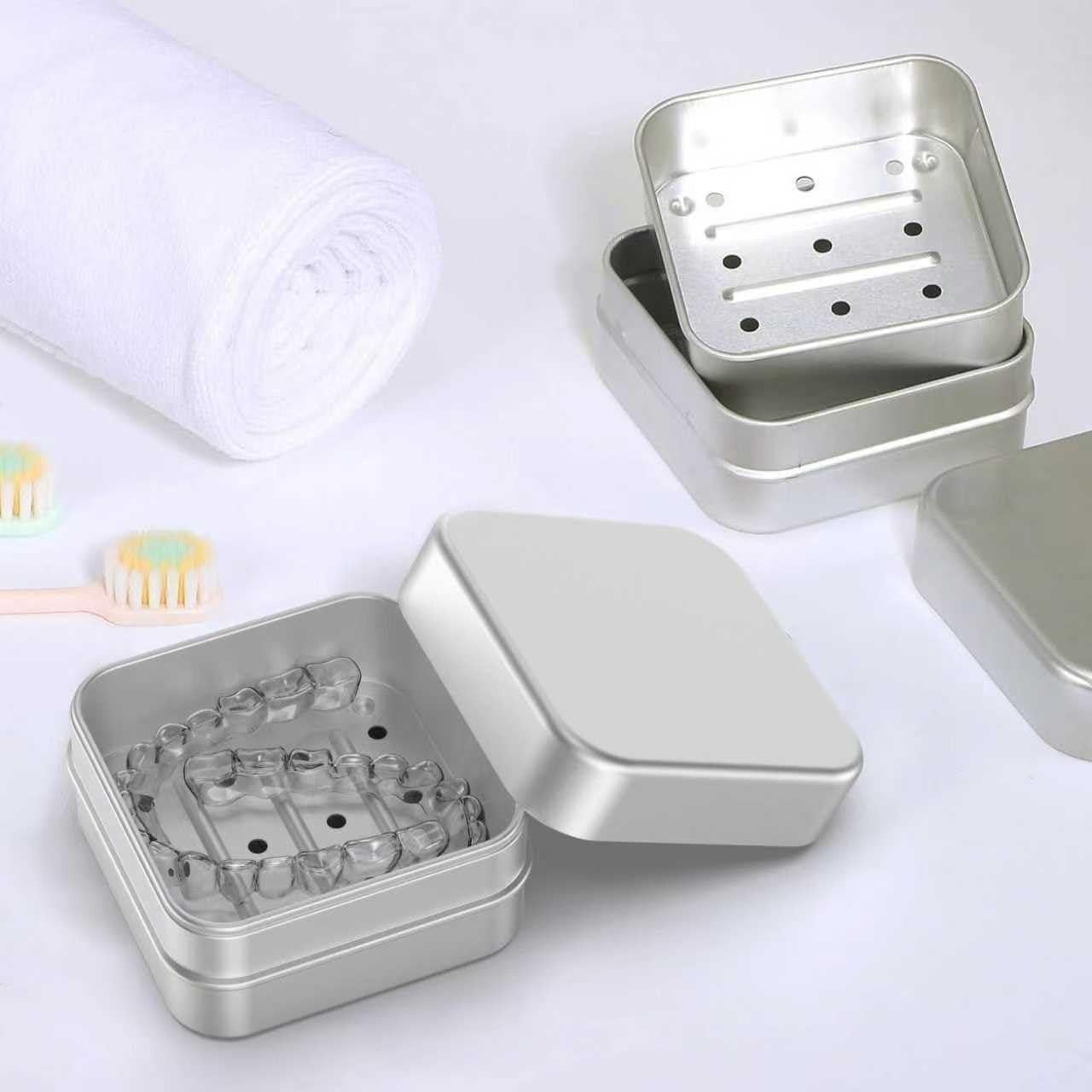 Estuche de Aluminio Ainiya para Invisalign - 2 Unidades, Portátil