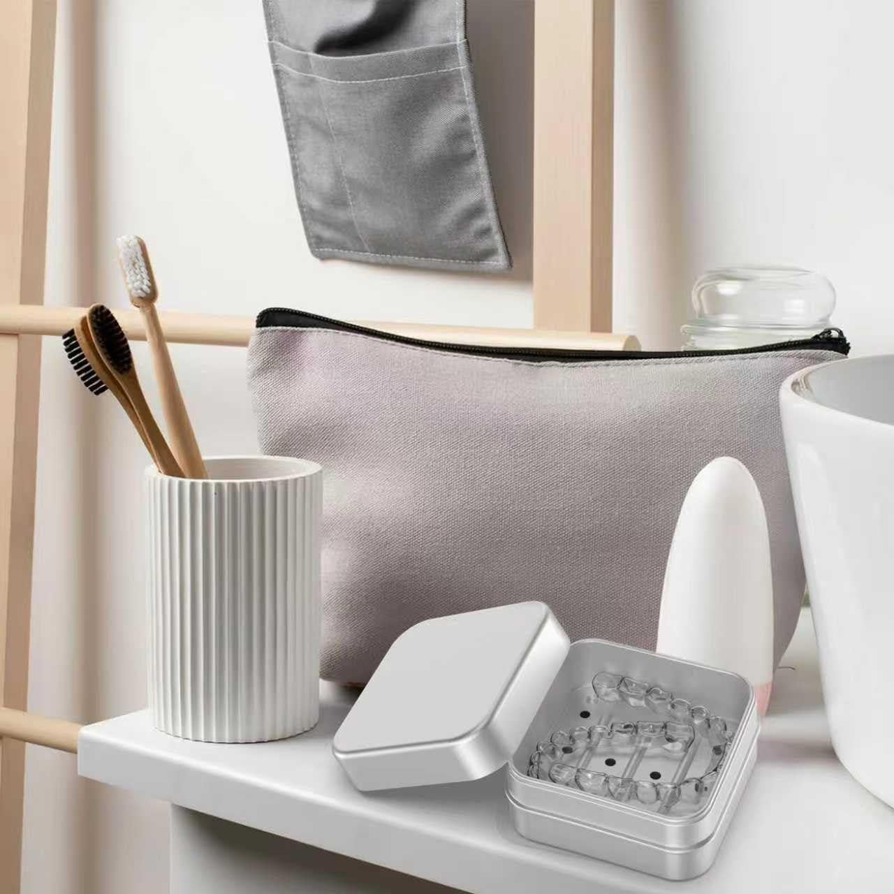 Estuche de Aluminio Ainiya para Invisalign - 2 Unidades, Portátil