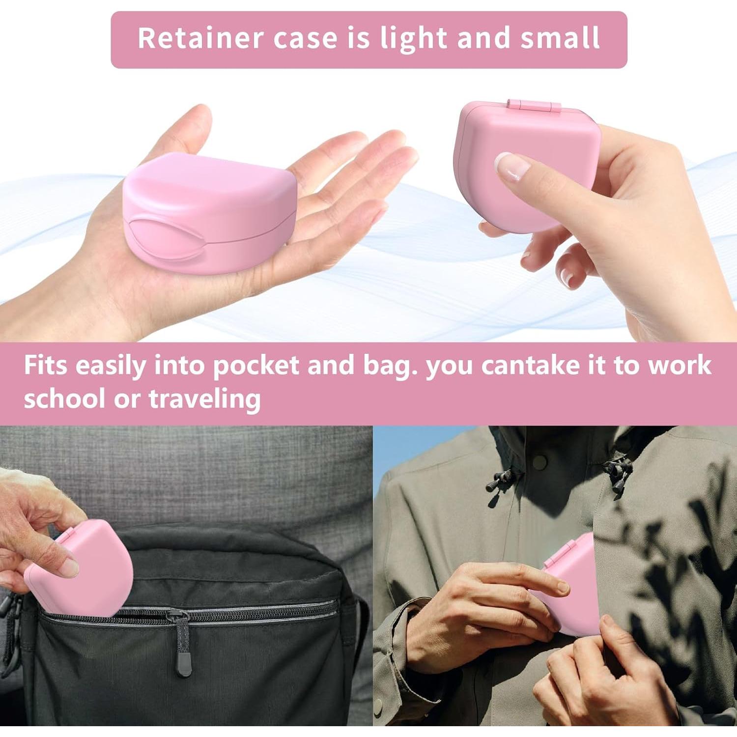 Estuche Ortodóntico ARGOMAX Rosa para Retenedores y Alineadores