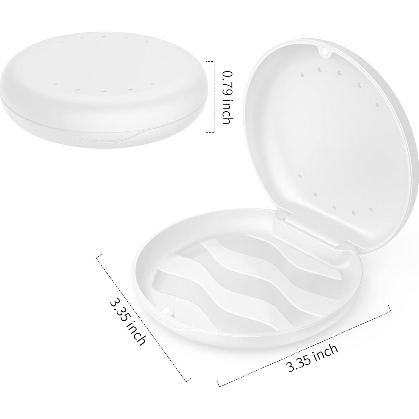 Estuche para Retenedor Ortodóntico Annhua Blanco con Ventilación