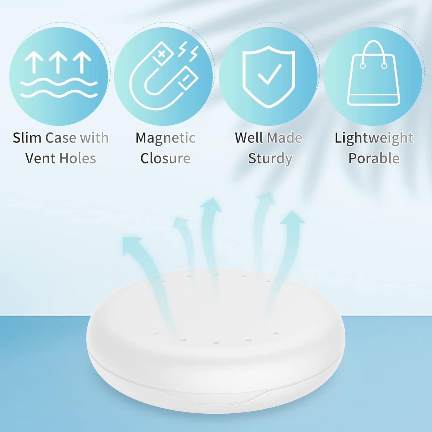 Estuche para Retenedor Ortodóntico Annhua Blanco con Ventilación