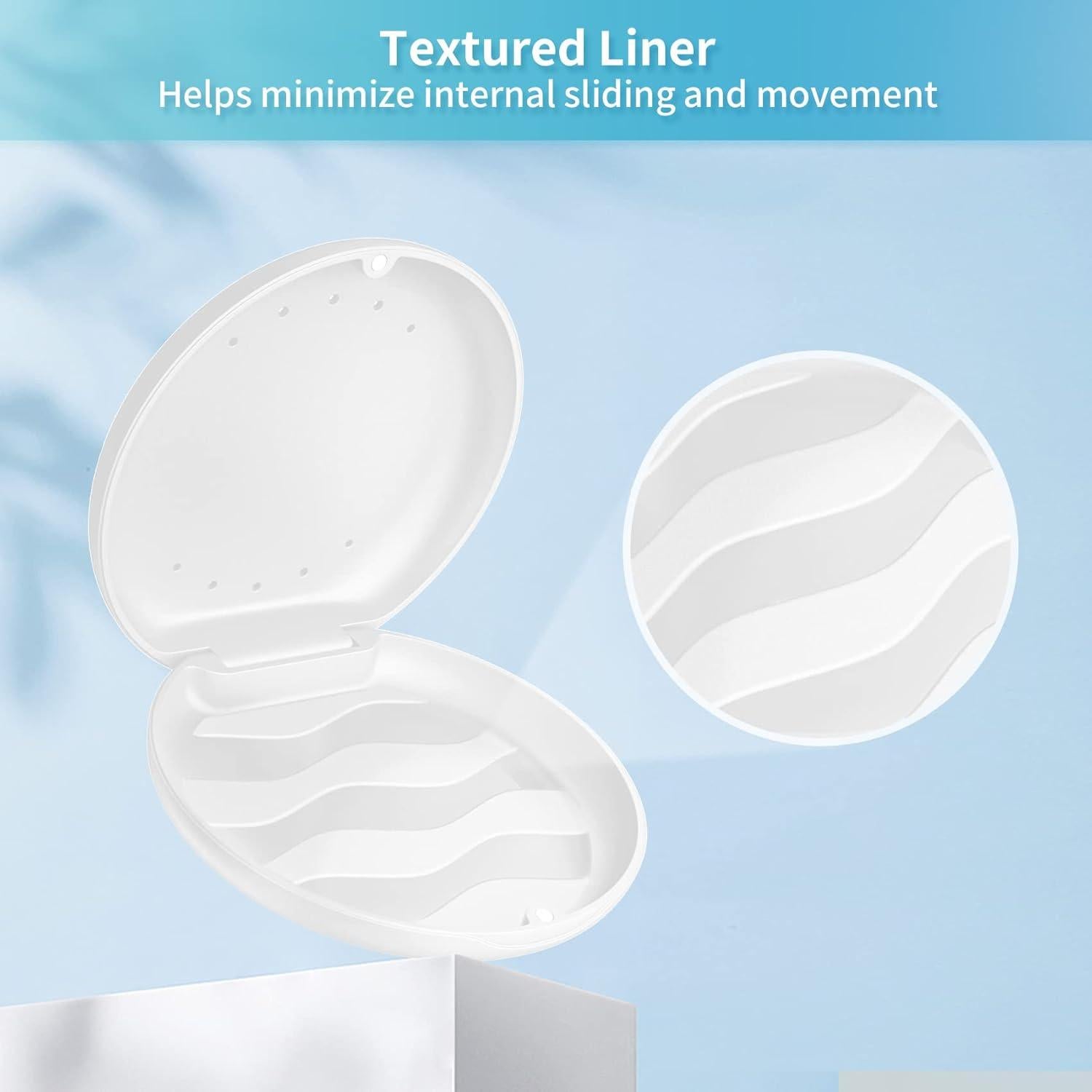 Estuche para Retenedor Ortodóntico Annhua Blanco con Ventilación